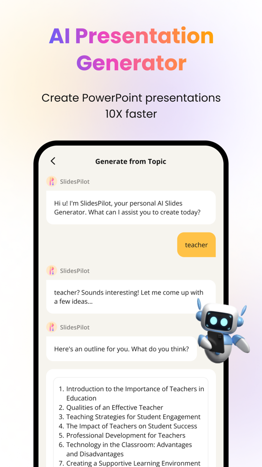 #3. SlidesPilot: AI PowerPoint (iOS) 由: Pilot AI