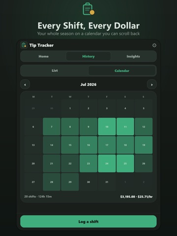 Tip Tracker: Server Income iPad screenshot