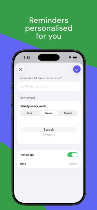 Since: Reminder Checklist Screenshot 4 of 5