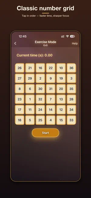 Schulte Grid-Kids Focus Memory screenshot 2
