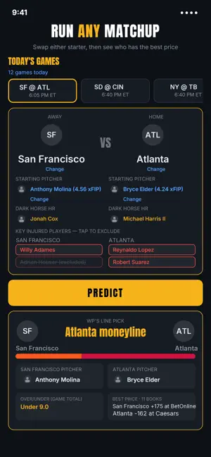 WP Baseball Predictor: Picks screenshot 2