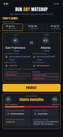 WP Baseball Predictor: Picks Screenshot 2 of 6