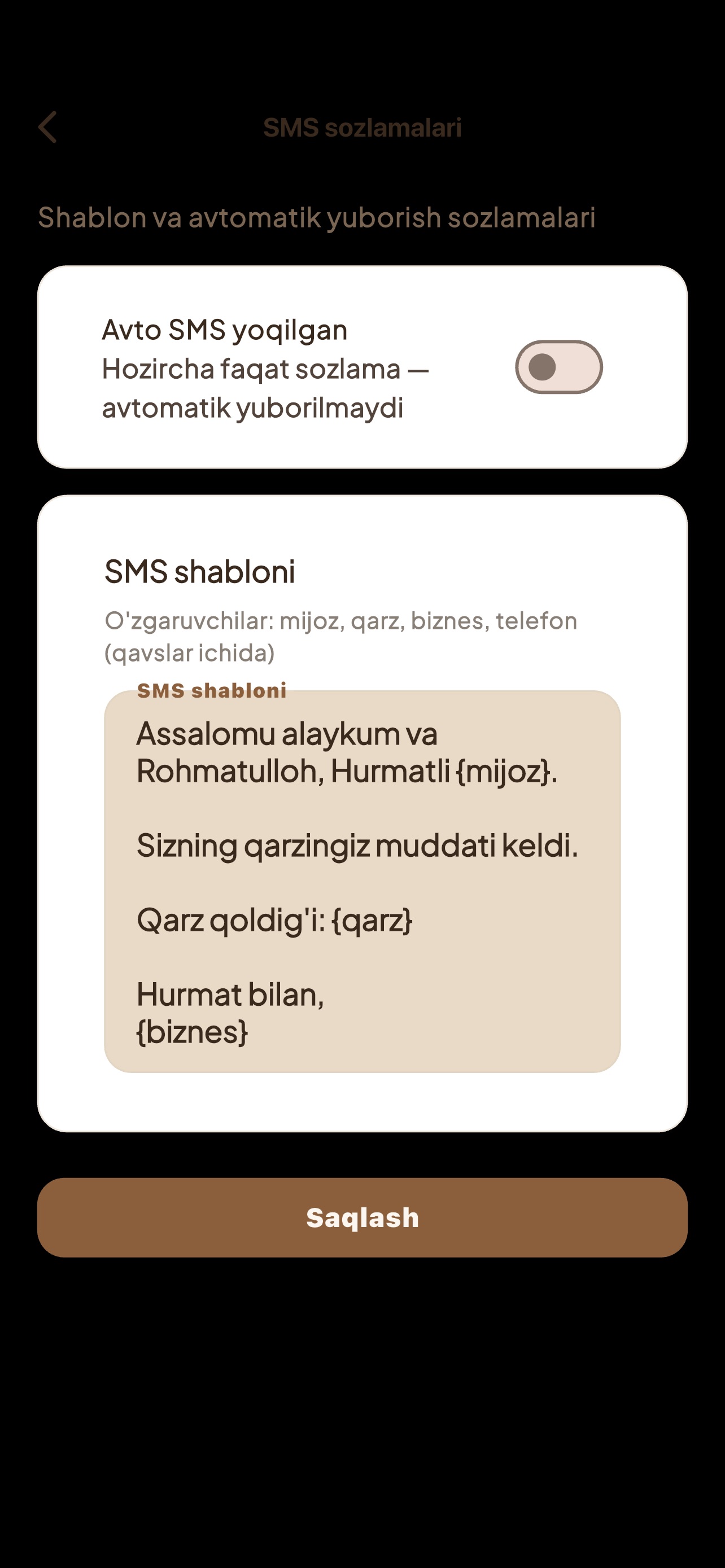 Screenshot 4 of SOQQA.uz — Nasiya Daftari