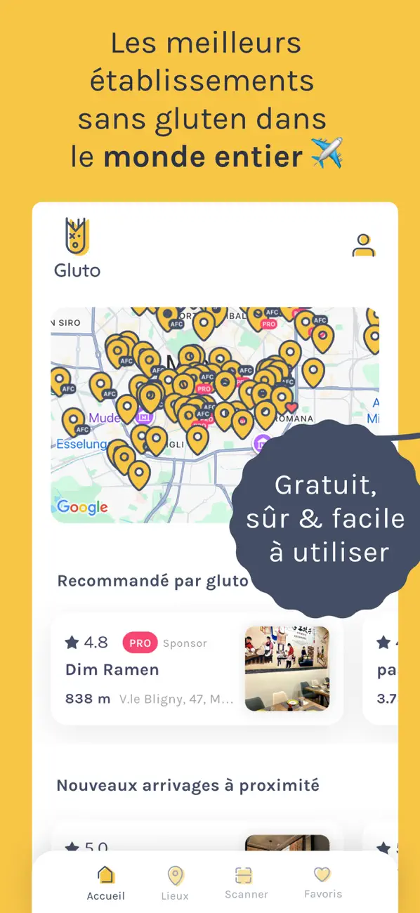 Screenshot #1 pour Gluto® Manger sans gluten