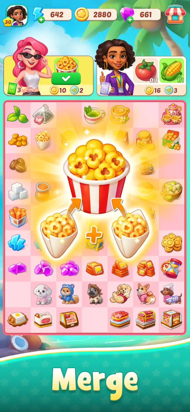 Foodstars: Merge & Cook screenshot 2