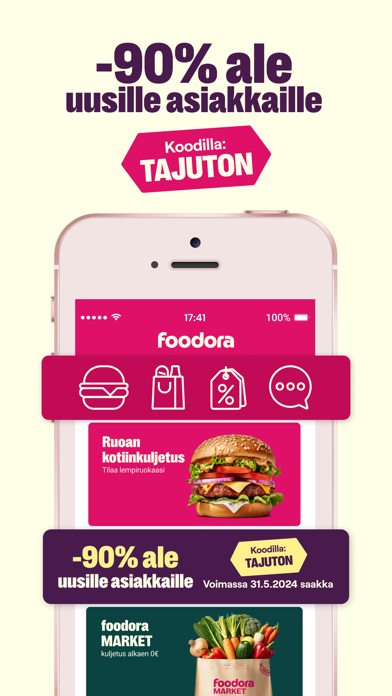 Screenshot #1 pour foodora: Tilaa ruokaa kotiin