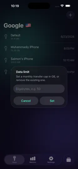 Скриншот Outline Server Manager на iPhone 1