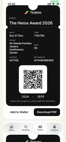 Ticketo App screenshot