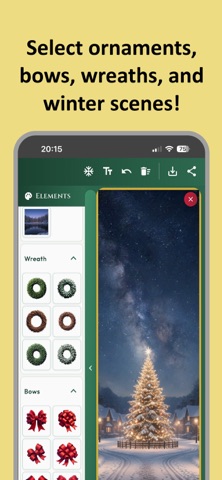 Christmas Wreath iPhone screenshot