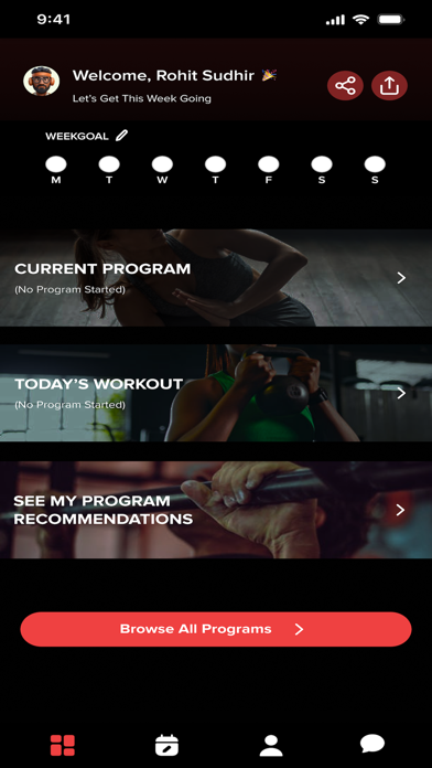 ProGram Workouts iPhone screenshot 1 - Health & Fitness app
