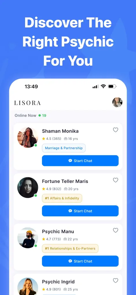 Lisora: Chat with Psychics - Entertainment App | MWM
