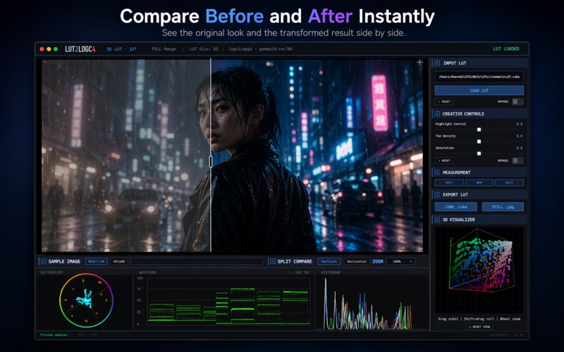LUT2LogC4 screenshot
