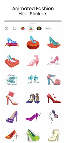 Animated Fashion Heel Stikcers iPhone screenshot