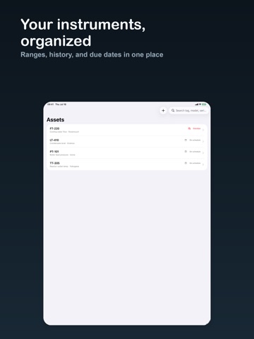 My LoopCal iPad screenshot