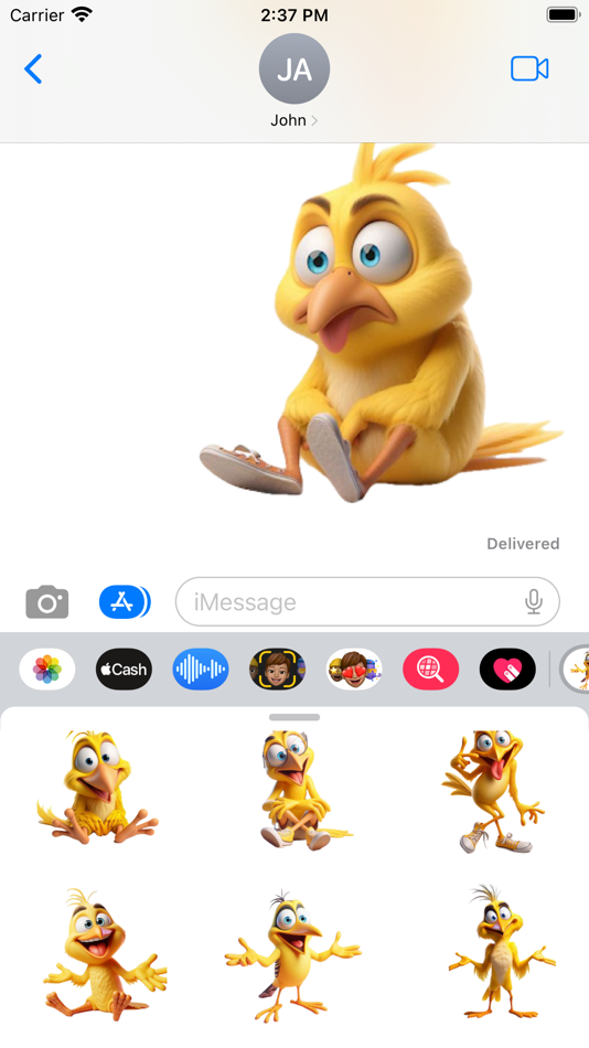 #5. Crazy Canary Stickers (iOS) โดย: Paul Scott