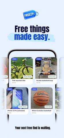 Freezy - Find Free Stuff iPhone screenshot