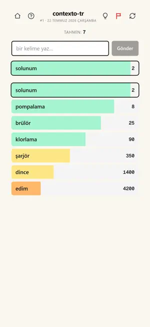 Contexto TR - Kelime Oyunu screenshot 2