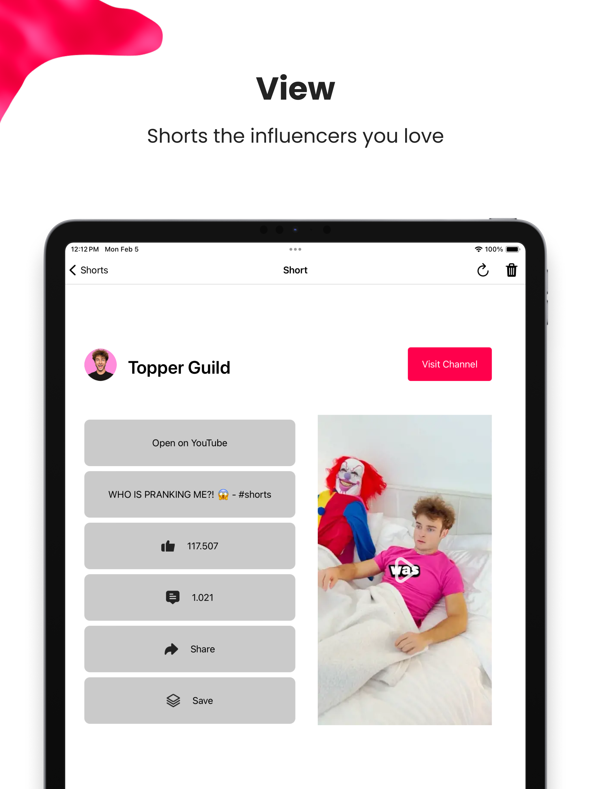 Save & View for YouTube Shorts