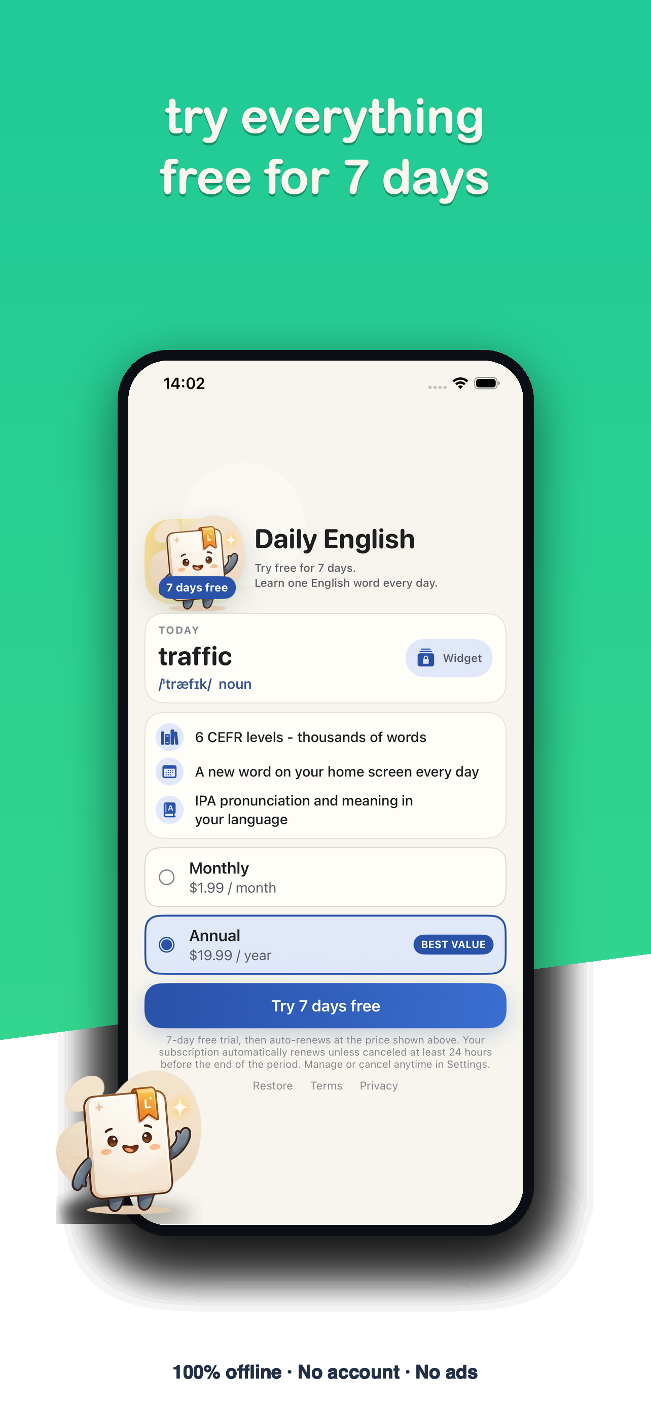 Daily English: Widget screenshot 6