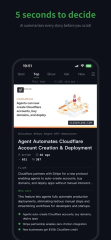 GistForge - Hacker News Reader Screenshot 3 of 6