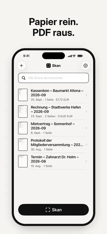 Skan: Dokument- & PDF-Scanner screenshot 1 of 5