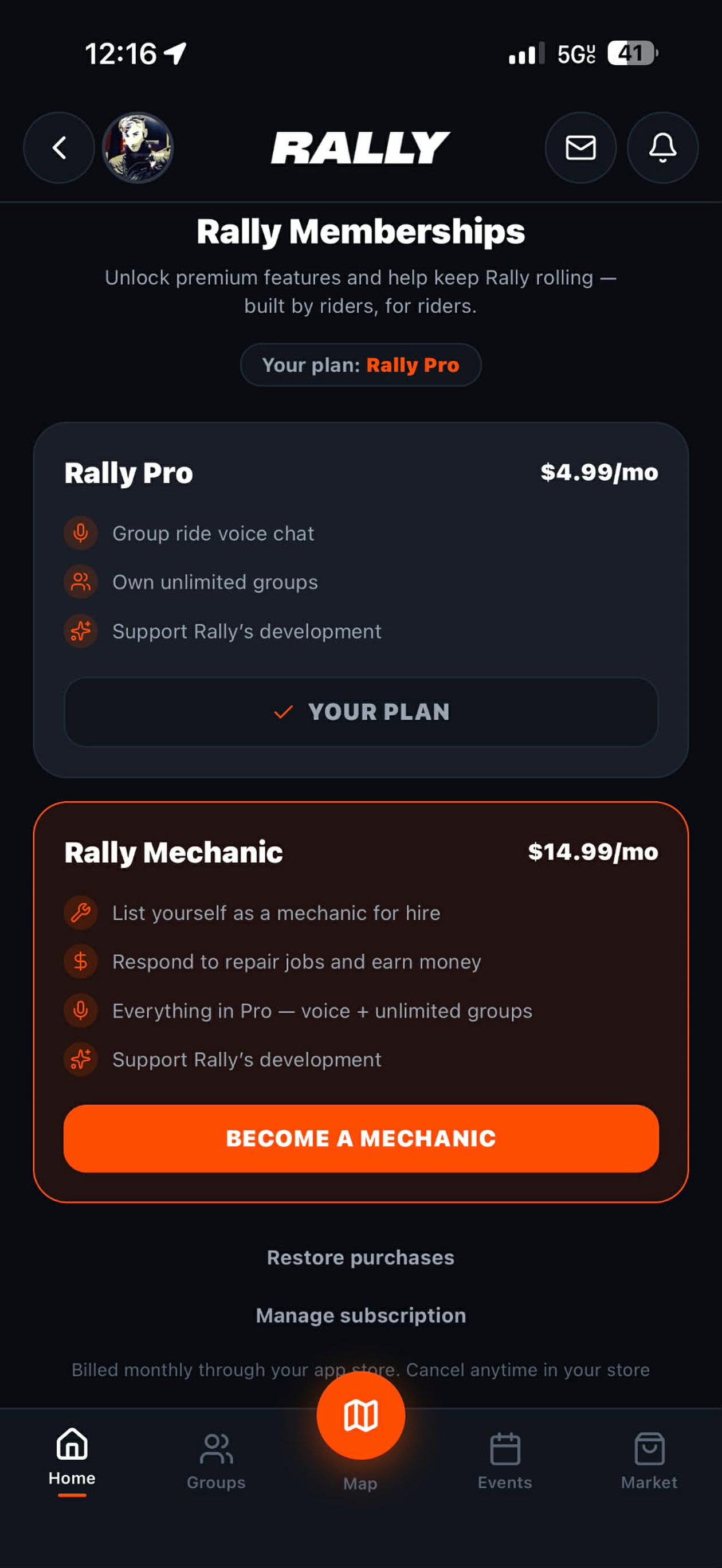 Rally - Motorcycle Group Rides screenshot 8