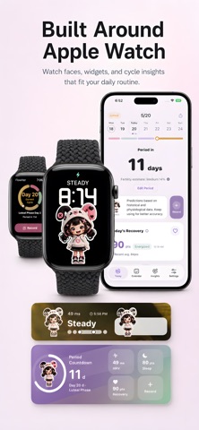 FlowHer - Period Tracker iPhone screenshot