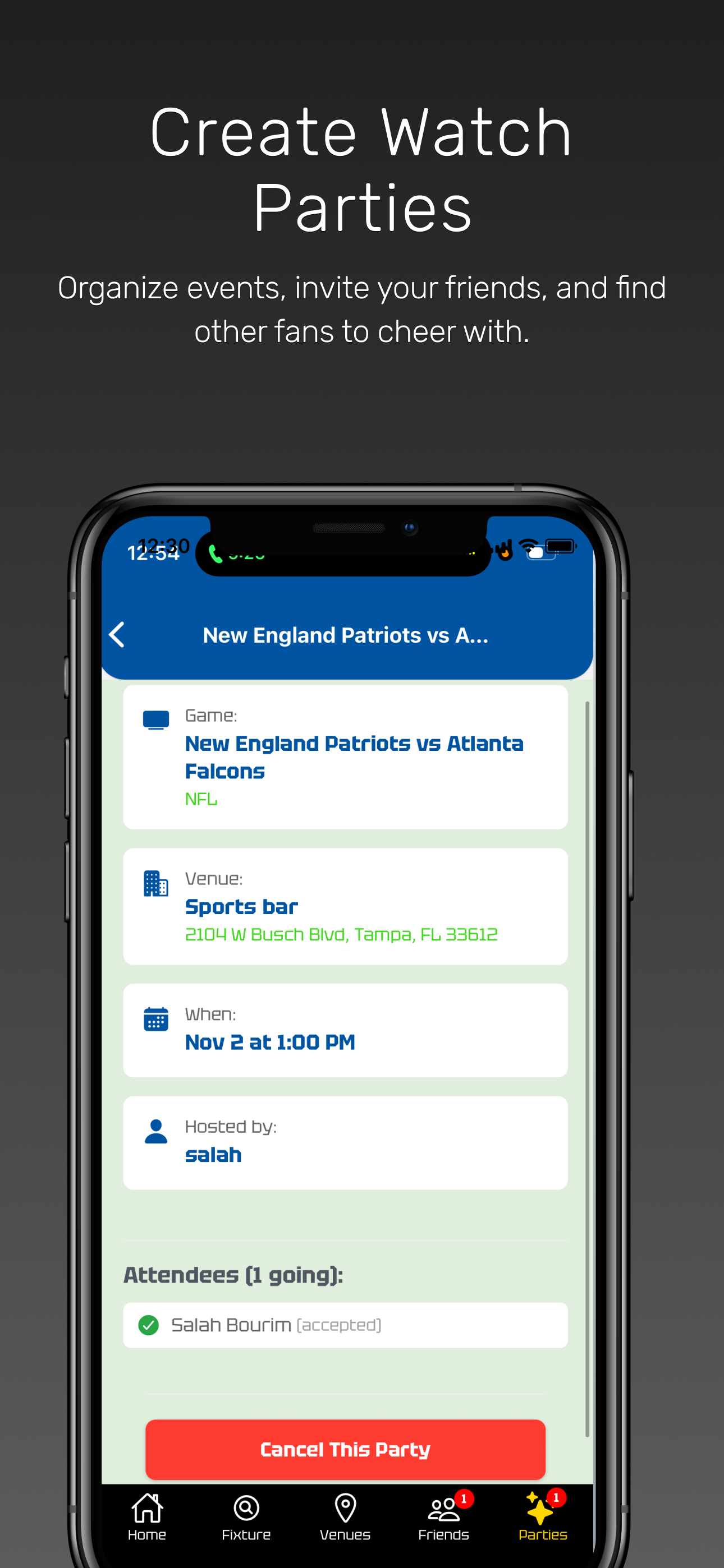 WatchMatch: Live Sports Bars screenshot 5