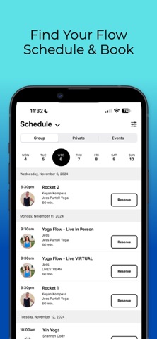 Jess Purtell Yoga & Pilates iPhone screenshot