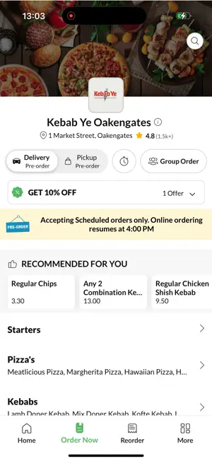 Kebab Ye Oakengates telford screenshot 2