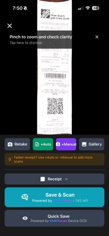 SMRTscan: Receipt Scanner Screenshot 3 of 10