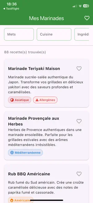 Marinades screenshot 1