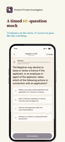 Ontario Private Investigator iPhone screenshot