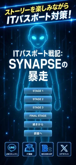 ITパスポート戦記：SYNAPSEの暴走 screenshot 1