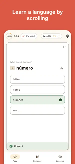Fluentish: Learn by Scrolling screenshot 1
