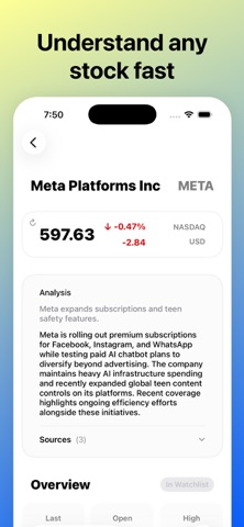 Vibe Markets - Stock Insights iPhone screenshot