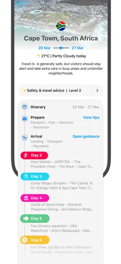 Capture d'écran de Journie: Smart Travel Planner sur iPhone 6
