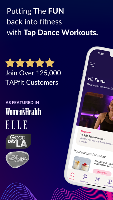 TAPfit:Dance Fitness & Recipes Screenshot
