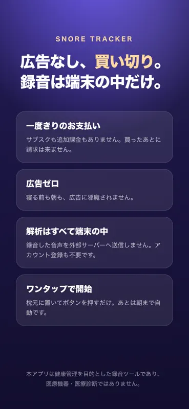 いびきトラッカー：いびき録音・睡眠チェック screenshot 5 of 5
