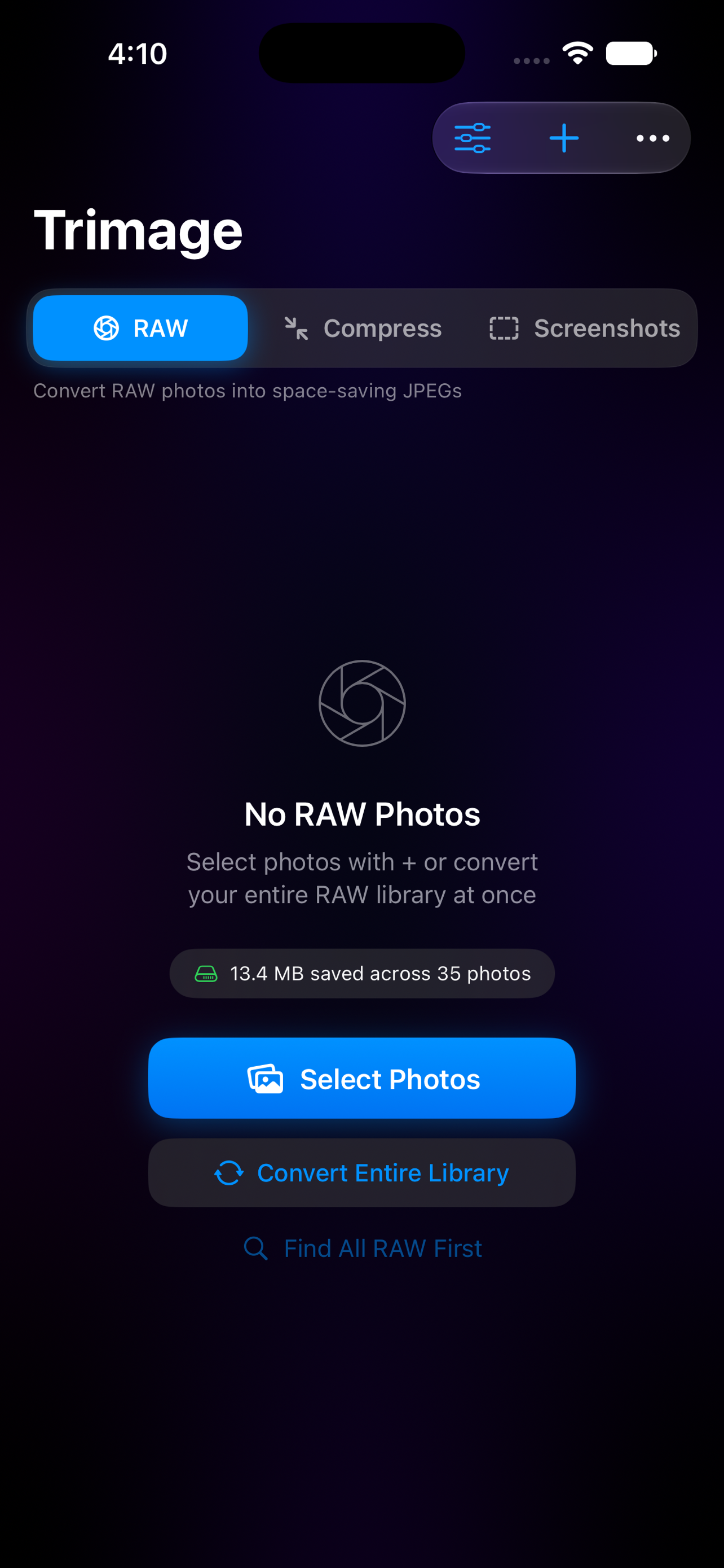 Trimage: RAW & JPEG Compressor screenshot 5