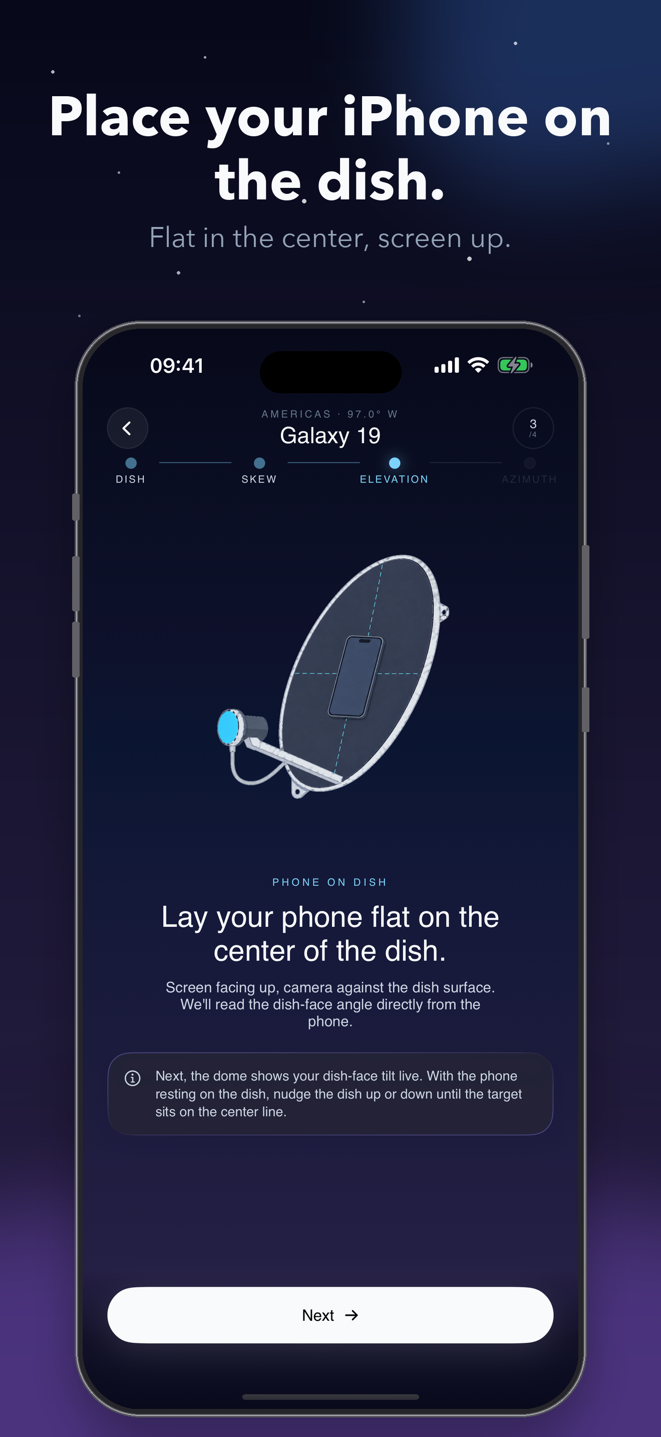 DishAim: Satellite Finder