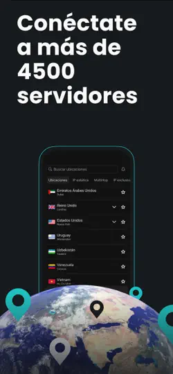 Captura de pantalla de Surfshark VPN - Rápida Y Fácil en iPhone 3