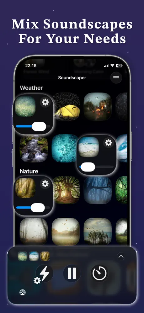 Soundscape Maker: Soundscaper 自定义白噪音应用截图