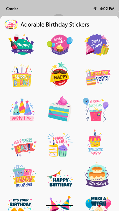 Screenshot #3 pour Adorable Birthday  Stickers