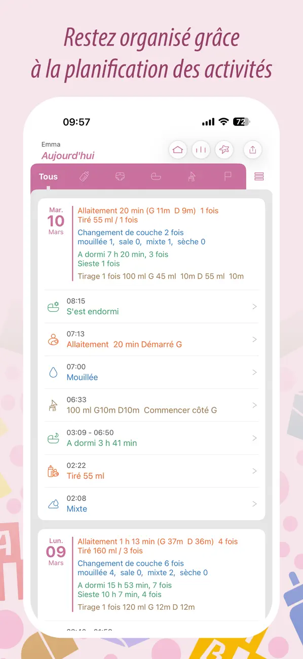 Screenshot #2 pour Baby Tracker Pro - Suivi Bébé