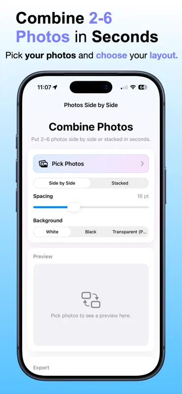 Combine Photos - Side By Side screenshot 2 of 4
