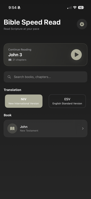 Bible Speed Read Screenshot 2 of 4