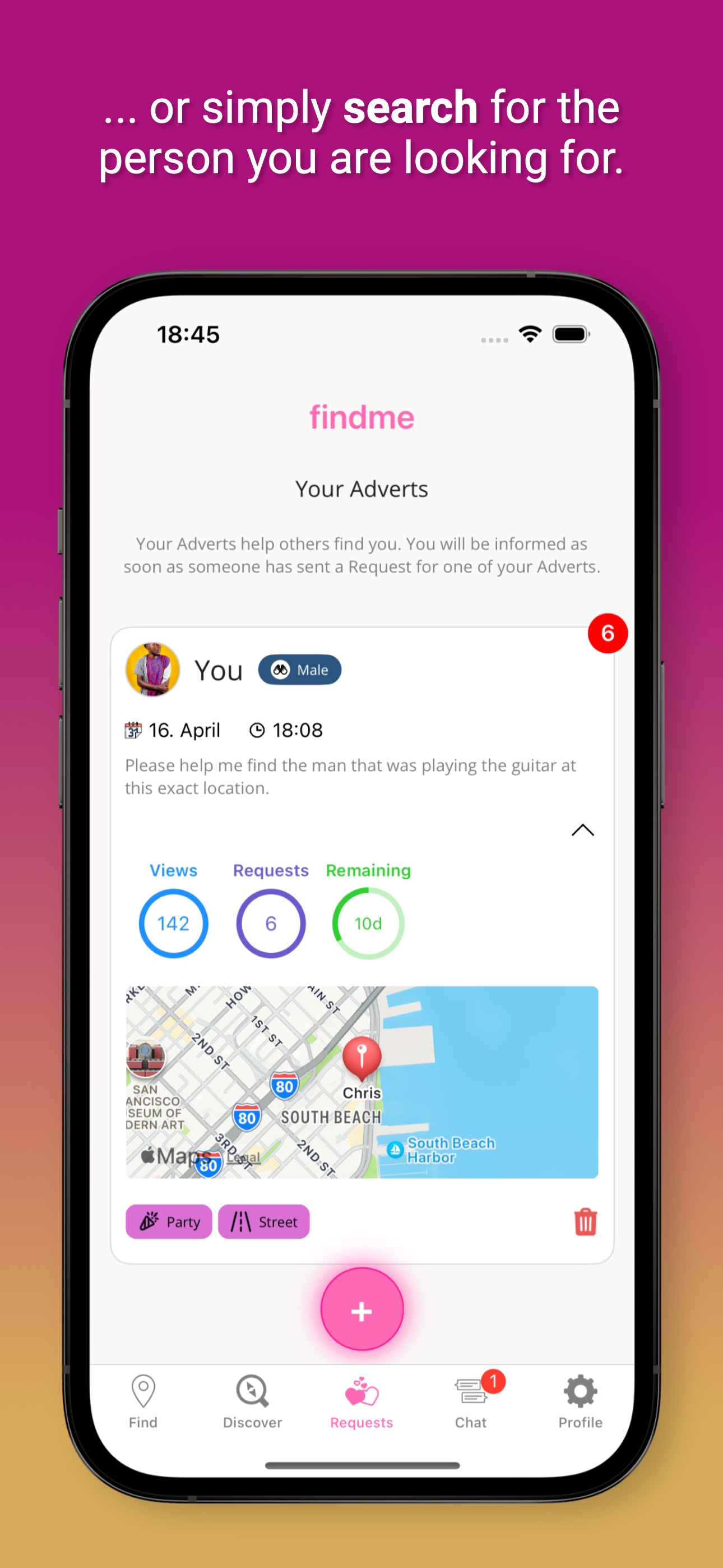 FindMe: Seen someone you like?