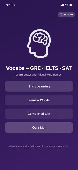 Vocabs – GRE · IELTS · SAT screenshot 1