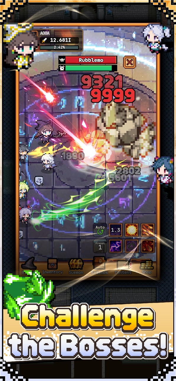 Legend of Witch : Idle RPG iOS Mod IPA screenshot 2 - iOS game interface